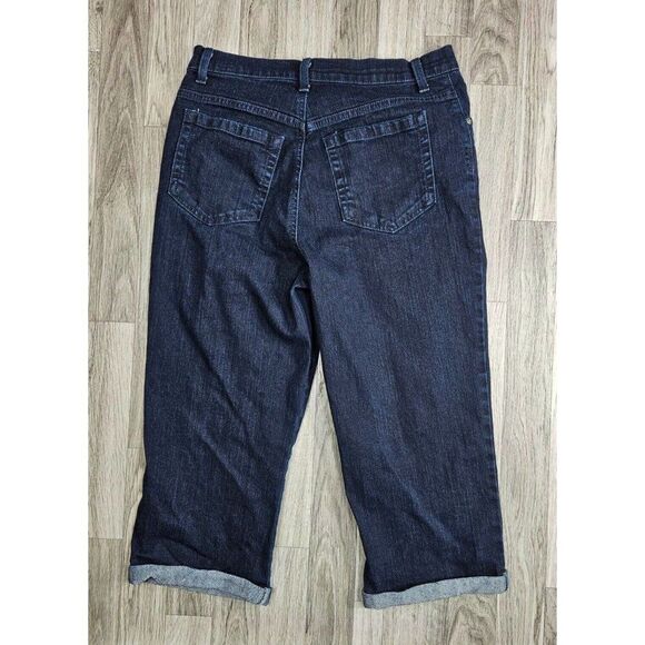 (3/$35) Gloria Vanderbilt Size 6 Pockets Amanda Cuffed Denim Blue Jean Capris - Picture 2 of 12